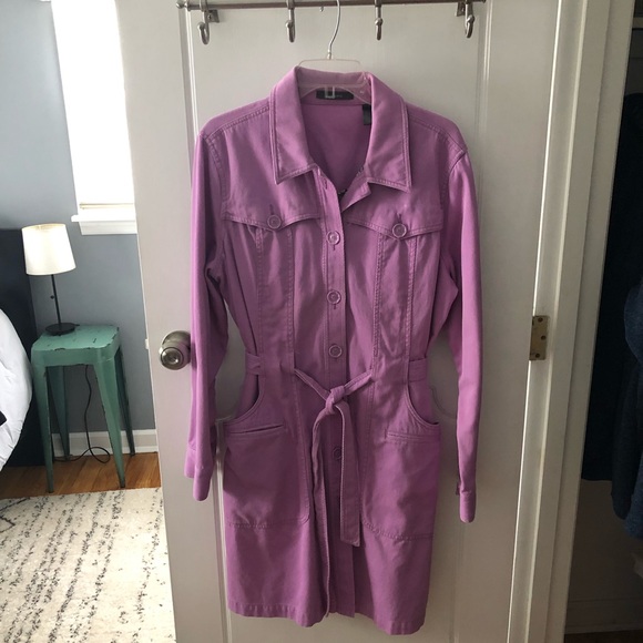 Liz Claiborne Jackets & Blazers - Liz Claiborne Lilac Colored Rain/Trench Coat